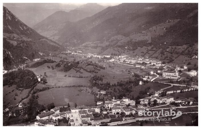 Panorama Piazza Brembana anni '50