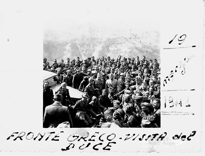 1941-Mussolini In Visita Sul Fronte Greco-Albanese