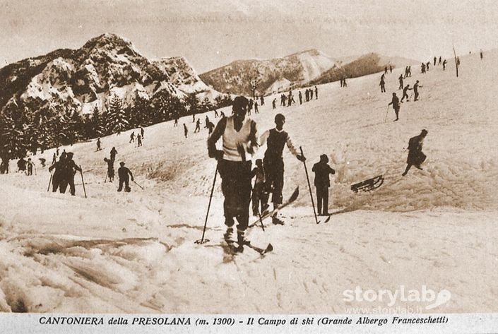 1920-Campi Di Ski Alla Cantoniera Della Presolana
