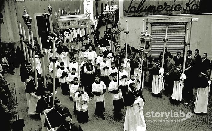 1959-Clusone-Processione Dei Confratelli