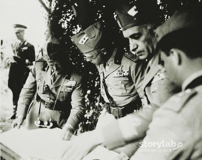 1943-Clusone-Il Duca Di Bergamo Alle Manovre Militari