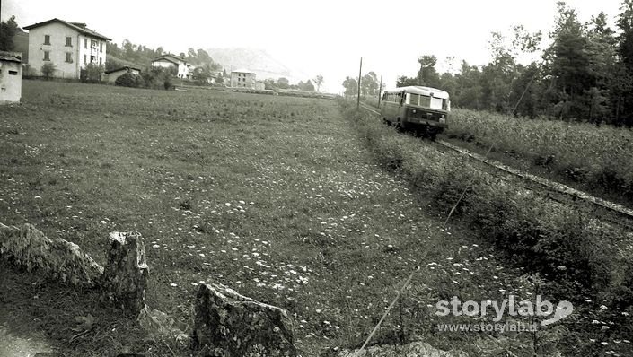 1959-Clusone-Il Treno In Corsa Alle Fiorine