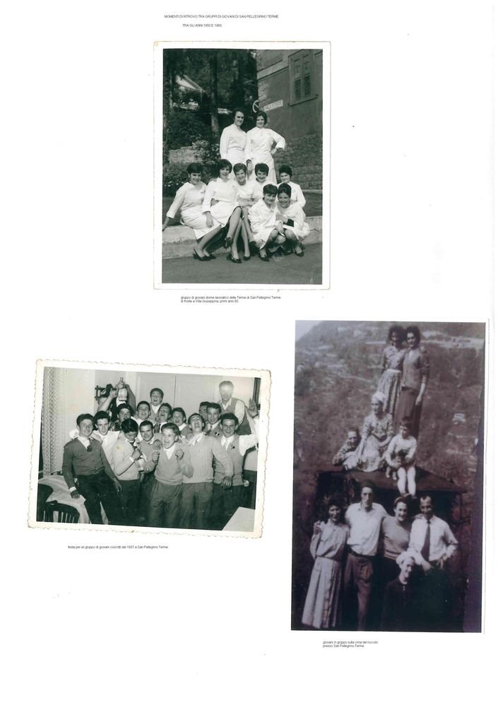 gruppi di giovani donne e uomini di san pellegrino terme