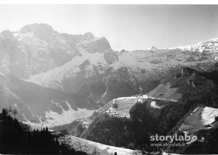 Veduta Del Versante Nord Della Presolana, Dalla Val Di Scalve