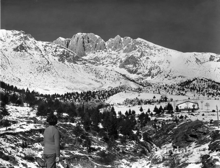 Veduta Invernale Del Massiccio Della Presolana