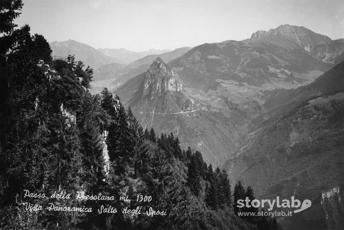 Vista Panoramica Del Salto Degli Sposi Al Passo Della Presolana