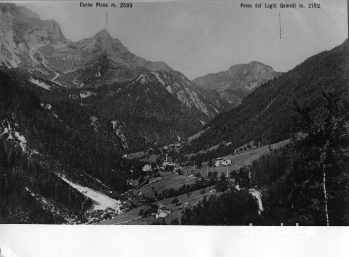 Cartolina Di Valcanale, Evidenziate Corna Plana E Il Passo Dei Laghi Gemelli