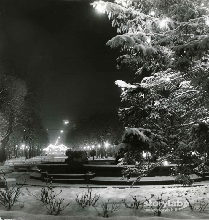 Viale Papa Giovanni Xxiii Coperto Di Neve